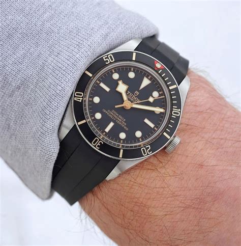 rubber b tudor black bay|tudor black bay 58 straps.